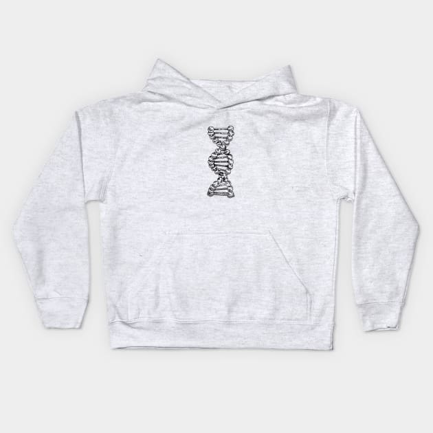 DNA Strand Helix Genetics Life Sciences Biology Kids Hoodie by RetroGeek